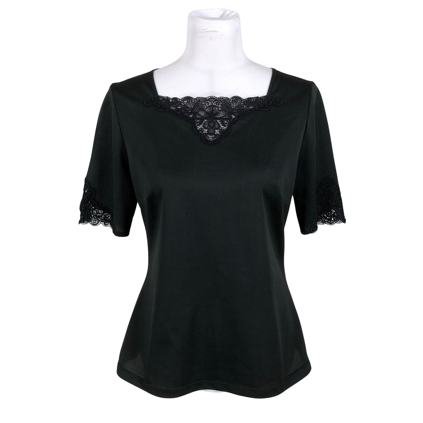 Unisex Lady Ann - Short-sleeved blouse, size 40 - Black (1)