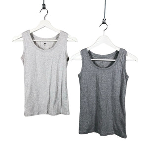 Unisex Uniqlo - Tricot tank top, size 34 - Gray (1)