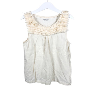 Unisex Vertbaudet - Tricot tank top, size 134 - 140 - Natural white (1)