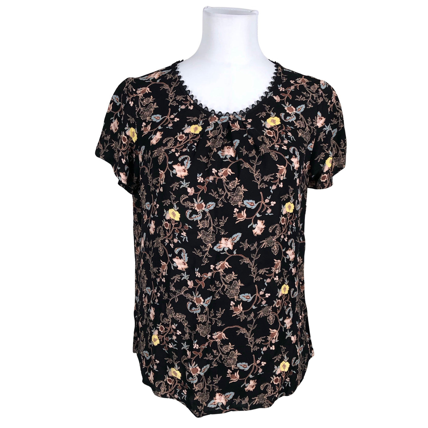 s.Oliver - Short-sleeved blouse, size 38 - Black
