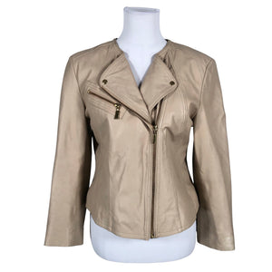 Unisex Andiata - Leather jacket, size 38 - Beige (1)