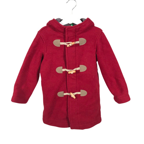 Unisex Benetton - Wool coat, size 104 - 110 - Red ()