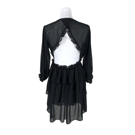 Unisex NOSH - Schiffon dress, size 38 - Black (2)