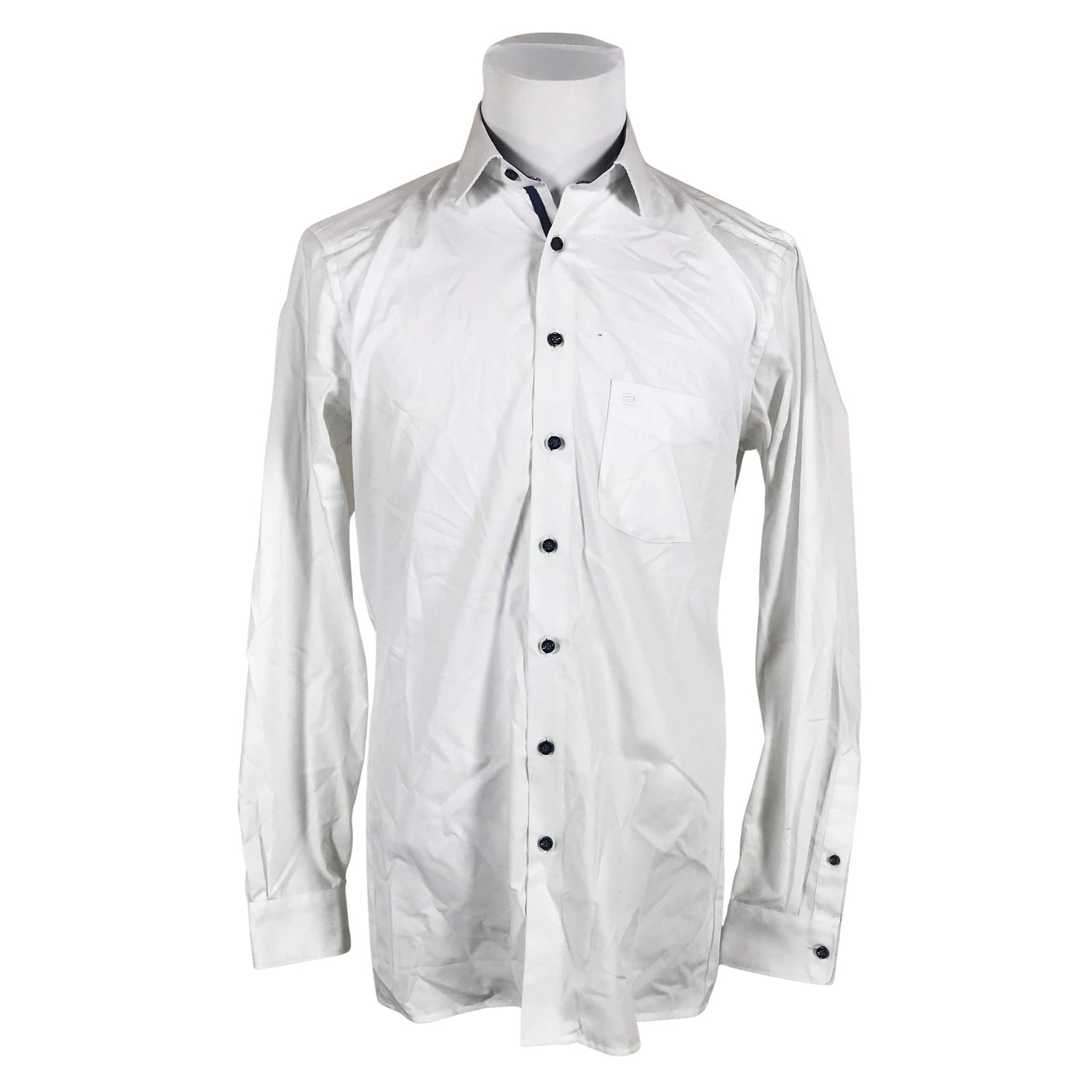Unisex Olymp - Collared shirt, size M - White (1)