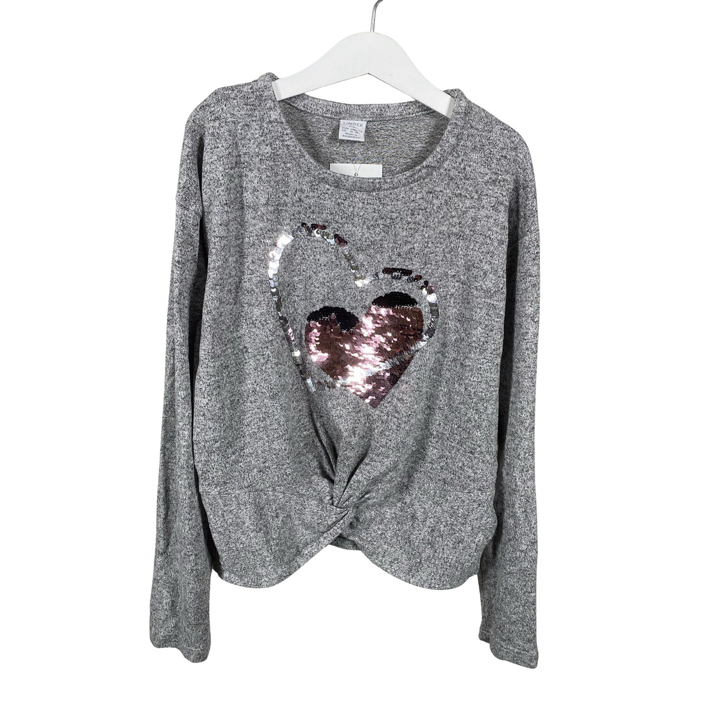Unisex Lindex - Tricot shirt, size 146 - 152 - Gray (1)