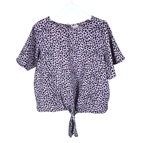 Unisex Lindex - Short-sleeved blouse, size 134 - 140 - Violet ()