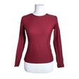 Unisex Handmade - Sports shirt, long sleeve, size S - Wine red ()