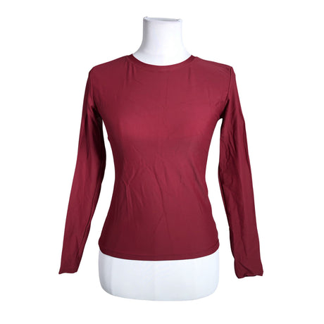 Unisex Handmade - Sports shirt, long sleeve, size S - Wine red ()