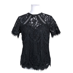 Unisex Lipsy London - Short-sleeved blouse, size 40 - Black (1)