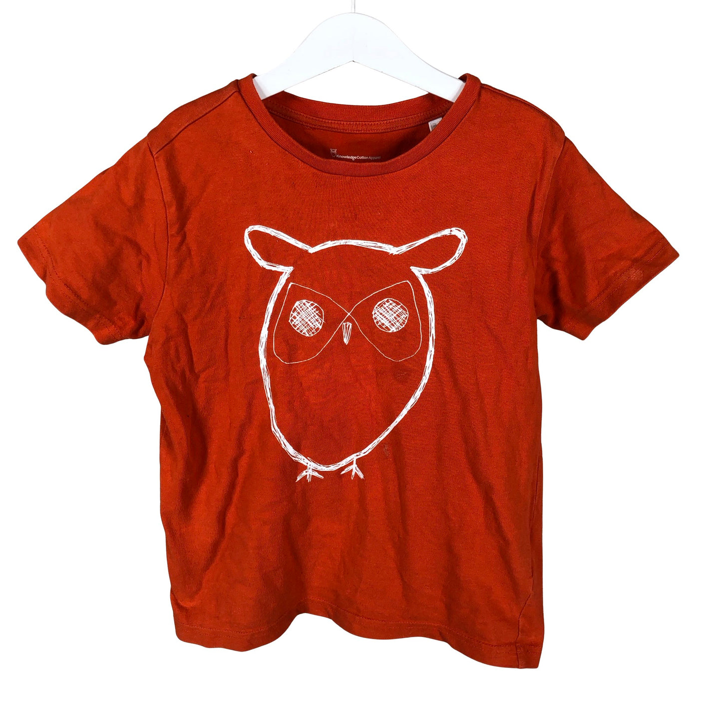 Unisex Knowledge Cotton Apparel - T-shirt, size 134 - 140 - Orange