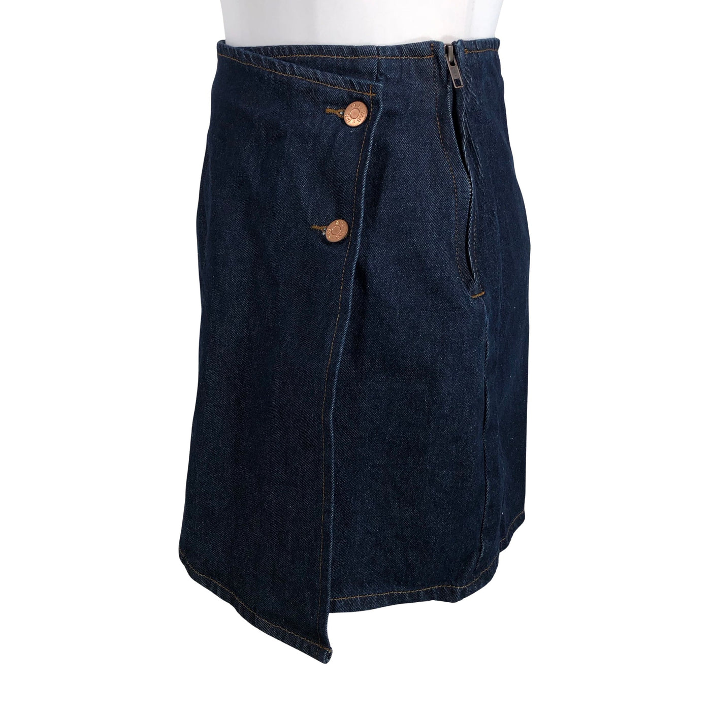Unisex Y.A.S - Denim skirt, size 34 - Blue (2)