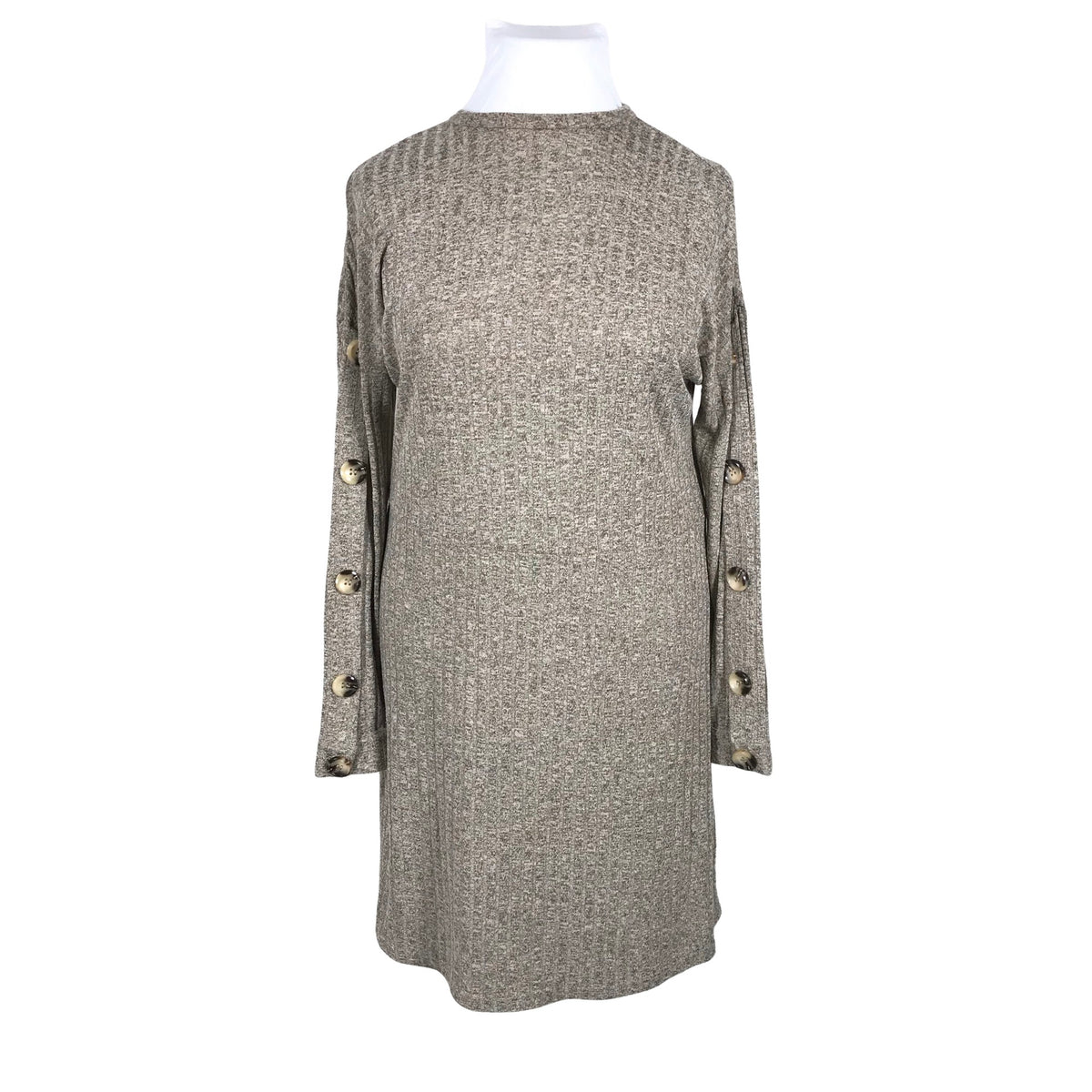 Unisex White - Knit dress, size 42 - Brown (2)