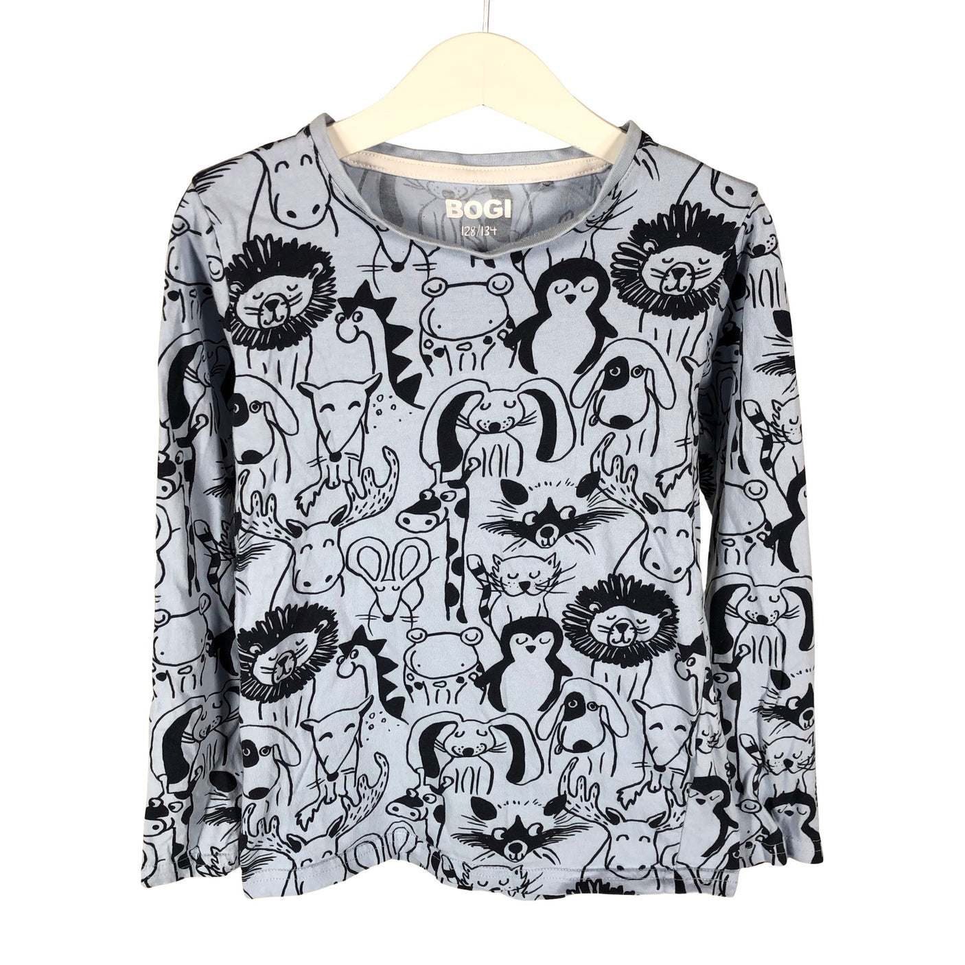 Unisex Bogi - Trikotaažist pluus, suurus 128 - 134 - Helesinine