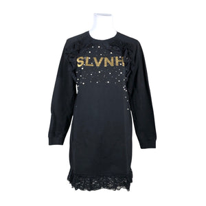 Unisex Silvian Heach - Sweatshirt tunic, size XS - Black (1)