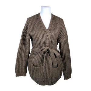 Unisex Lindex - Cardigan, size 34 - Brown (1)