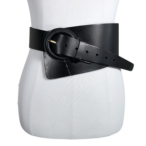 Unisex Lindex - Leather belt, size Ei kokoa - Black (1)