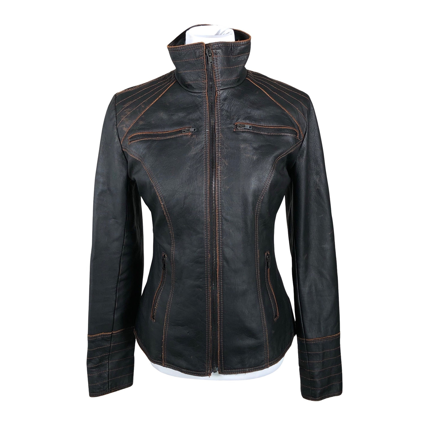 Unisex Karrax - Leather jacket, size 38 - Black (1)