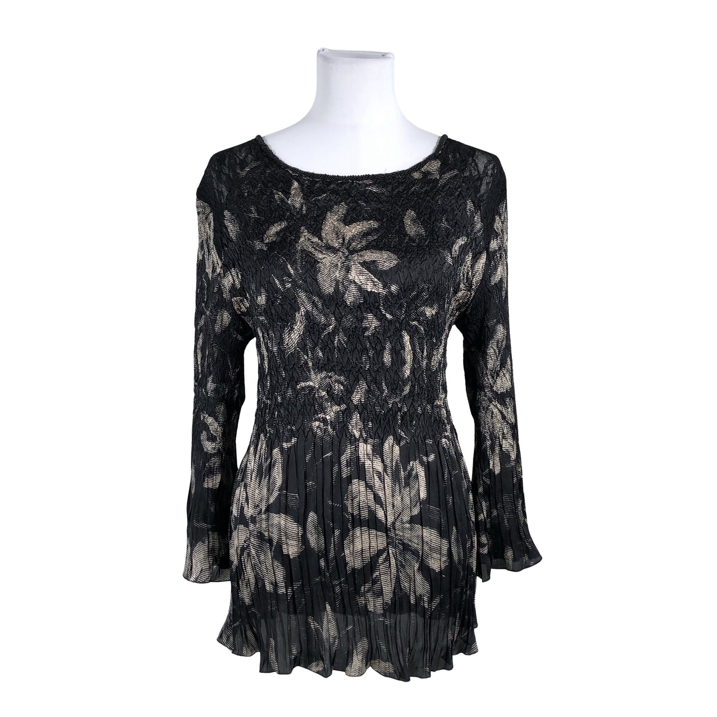 Unisex Gerry Weber - Schiffon tunic, size 40 - Black (1)