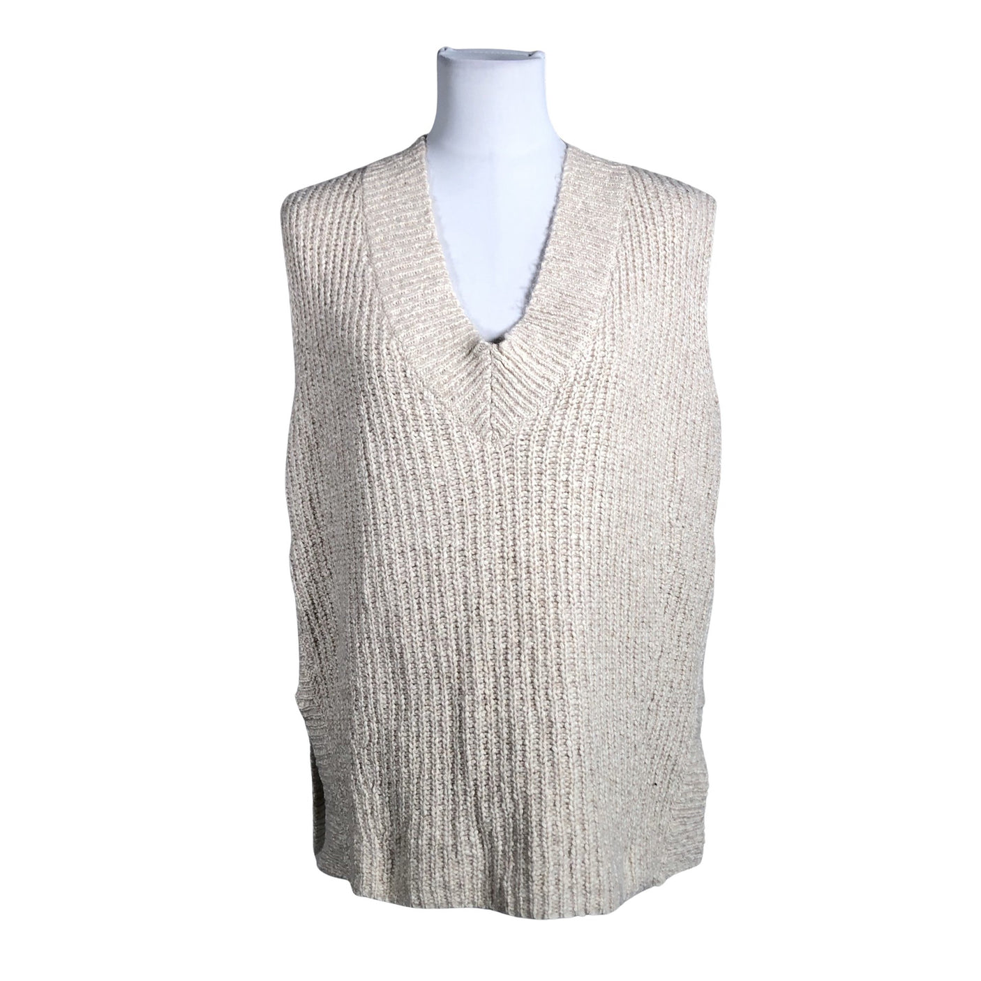 Unisex Selected - Knit vest, size 40 - Beige (1)