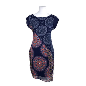 Unisex Desigual - Schiffon dress, size 38 - Blue (1)