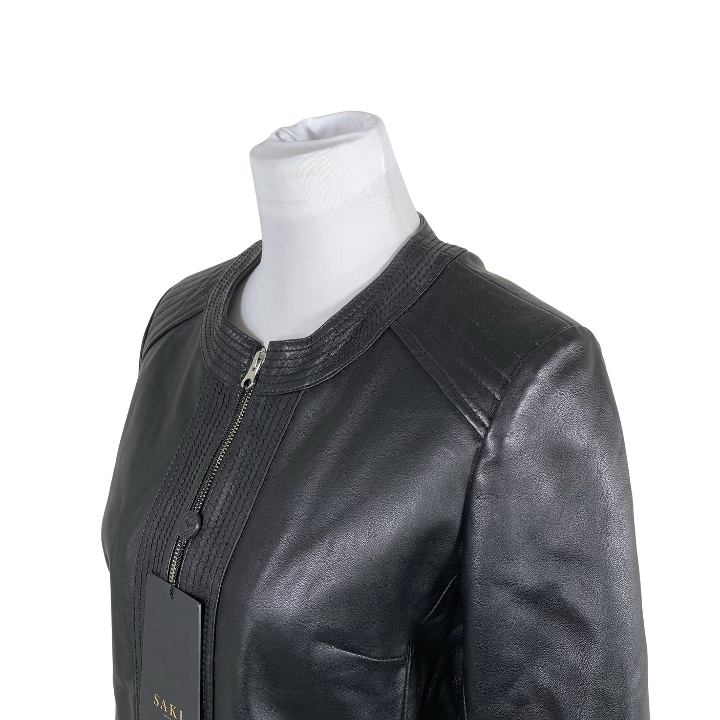 Unisex Saki - Leather jacket, size 38 - Black (3)