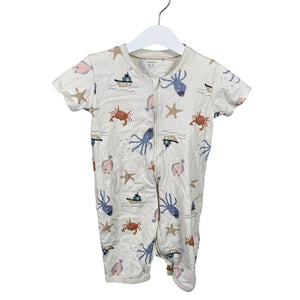 Unisex Lindex - Short overalls, size 92 - 98 - Natural white (1)