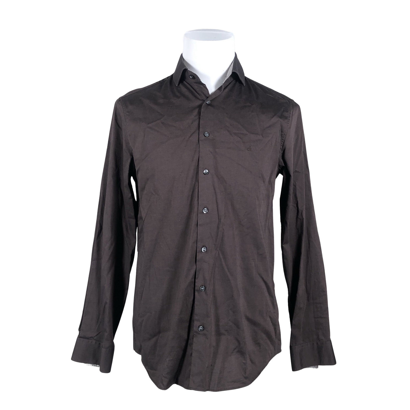 Unisex Calvin Klein - Collared shirt, size L - Brown (1)