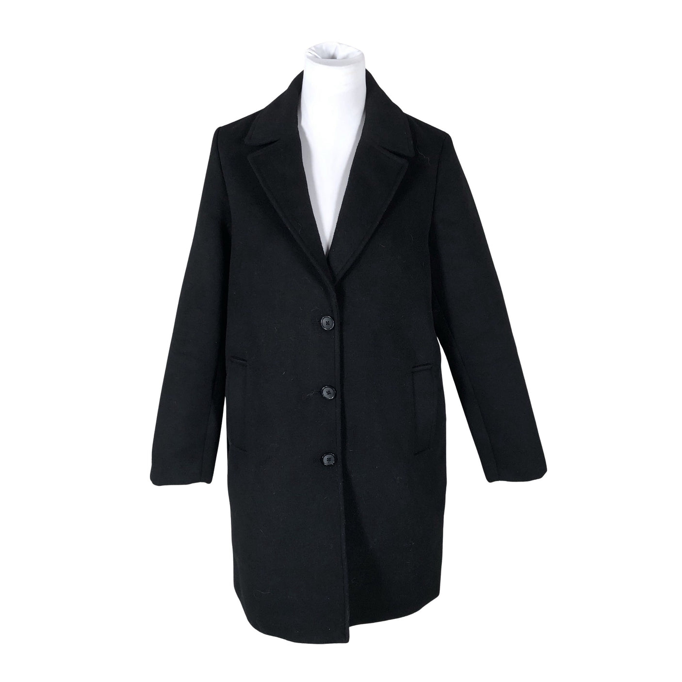 Unisex Tom Tailor - Wool coat, size 38 - Black (1)