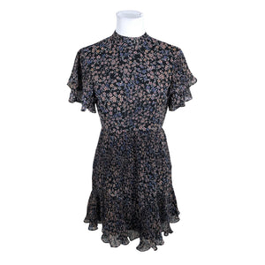 Unisex Topshop - Schiffon dress, size 38 - Black (1)