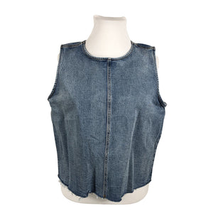 Unisex My Essential Wardrobe - Denim vest, size 44 - Blue (1)