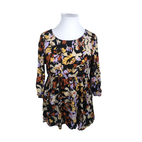 Unisex Zizzi - Schiffon tunic, size 42 - Black ()