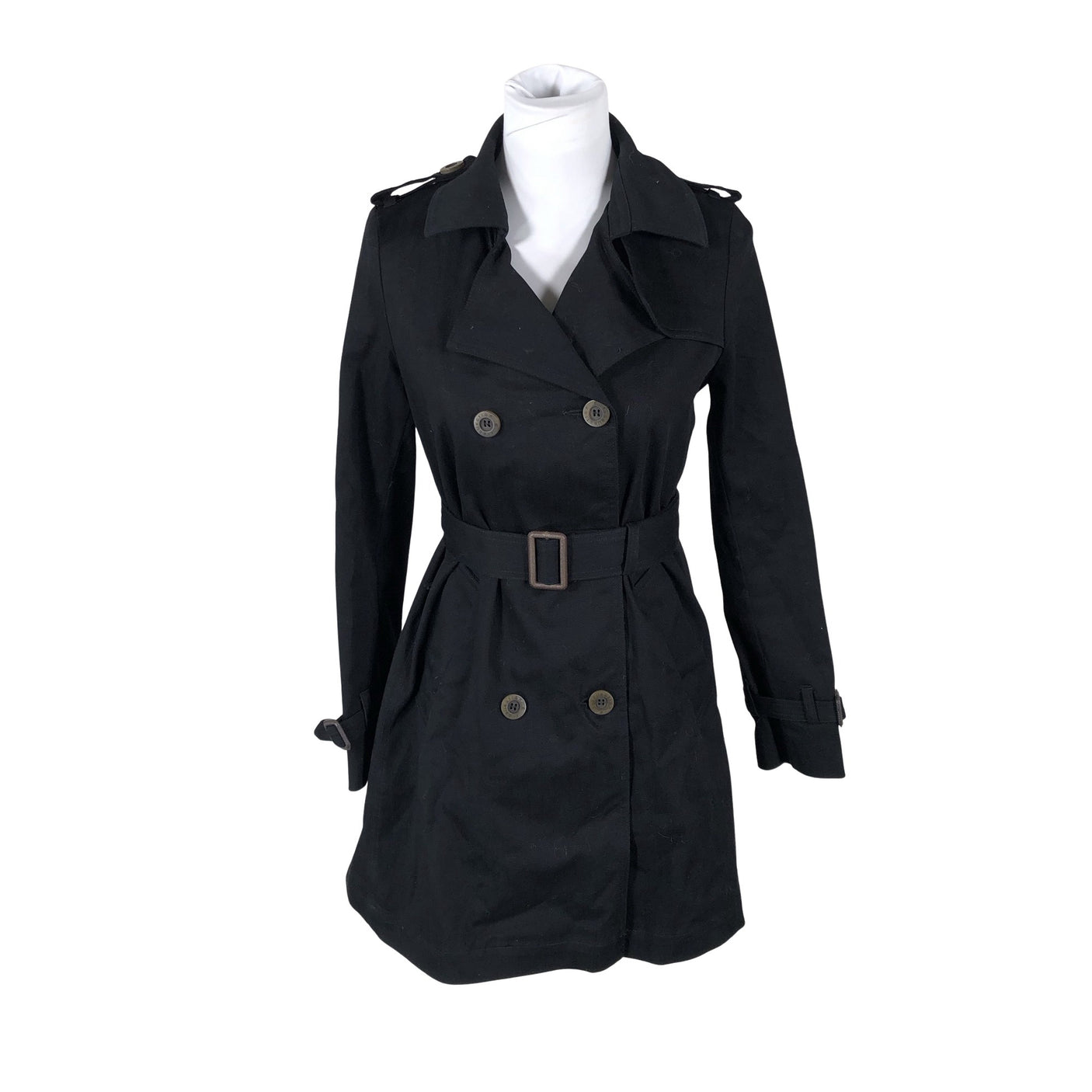 Unisex R-collection - Trench coat, size 36 - Black (1)