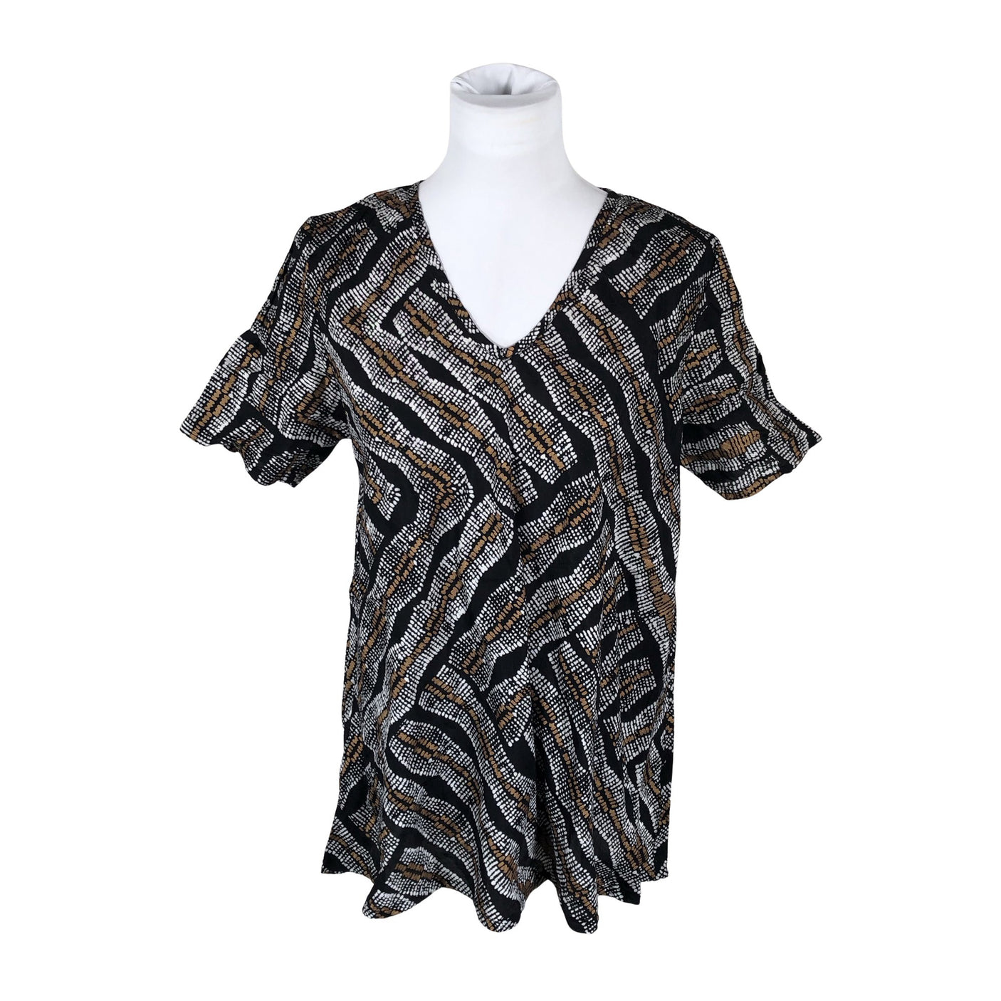 Unisex The Masai - Short-sleeved blouse, size 40 - Black (1)