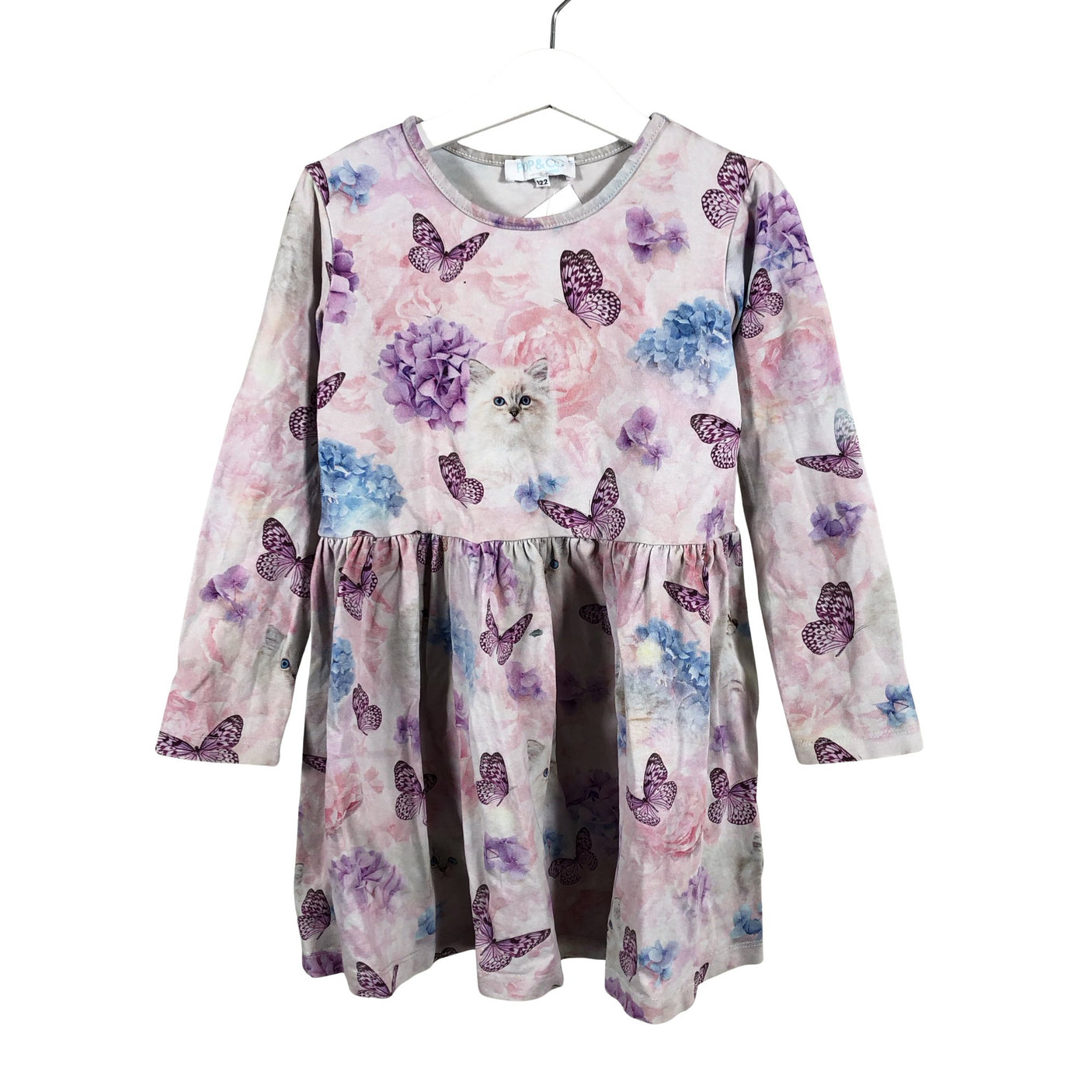 Unisex Pop & Co Helsinki - Tricot dress, size 116 - 122 - Light pink (1)