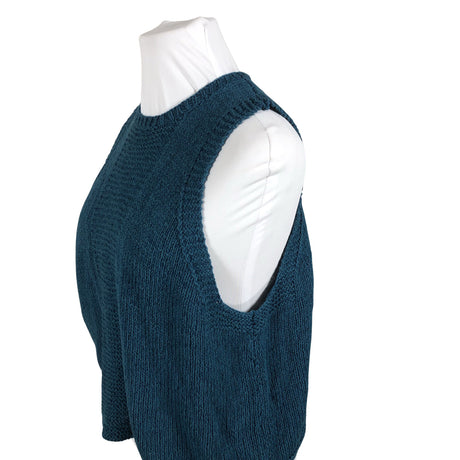 Unisex Handmade - Knit vest, size 62 - Blue (2)