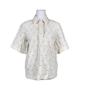 Unisex Samsoe&Samsoe - Short-sleeved blouse, size 34 - White (1)