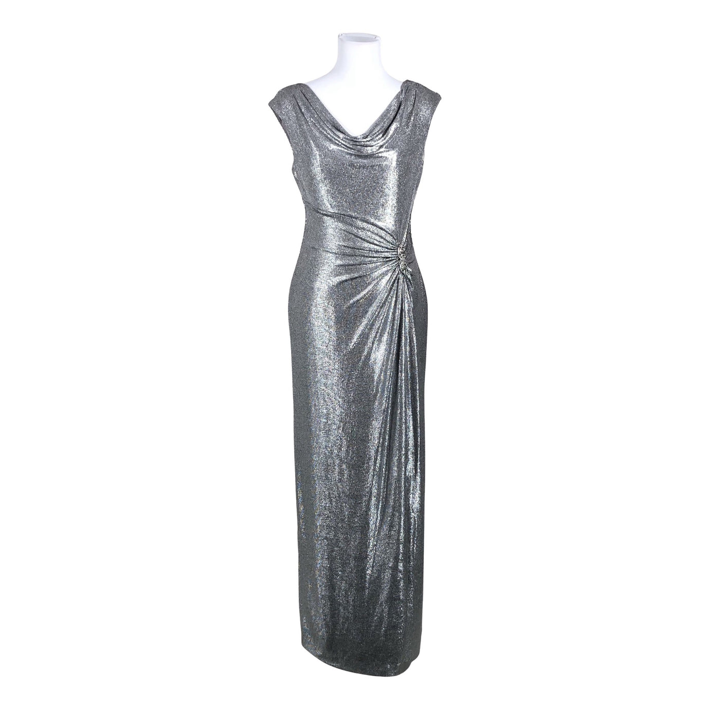 Unisex Lauren Ralph Lauren - Evening dress, size 38 - Silver (1)