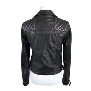 Unisex All Saints - Leather jacket, size 40 - Black (2)