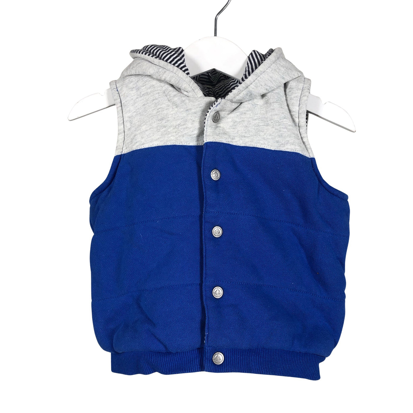 Unisex Petit Bateau - Winter vest, size 80 - 86 - Blue (1)