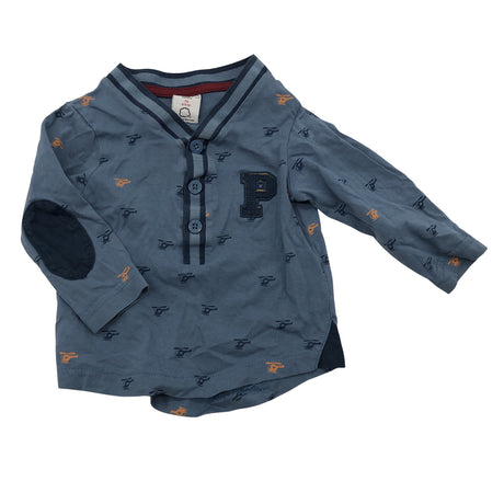 Unisex Polarn O. Pyret - Tricot shirt, size 74 - 80 - Blue ()