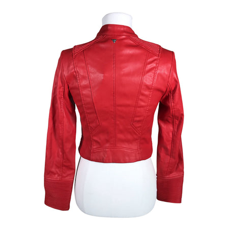 Unisex Guess - Leather jacket, size 36 - Red (2)
