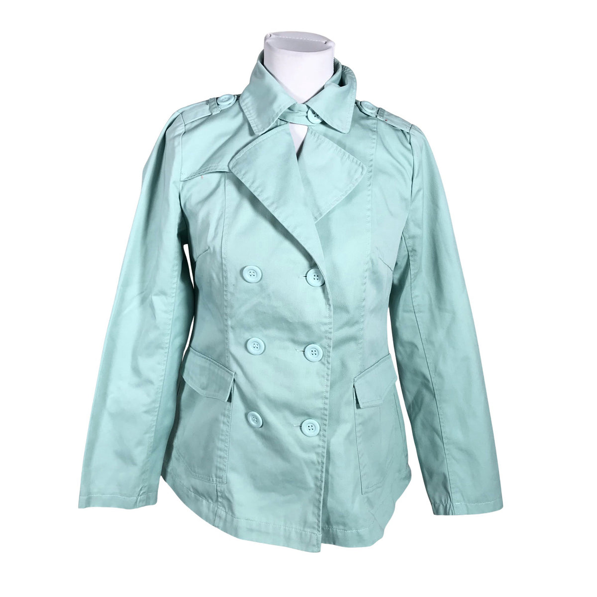 Unisex b.Young - Trench coat, size 38 - Green (1)
