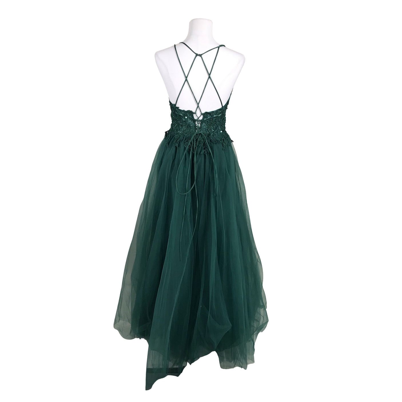 Unisex Dioa fashion - Evening dress, size 38 - Green (2)