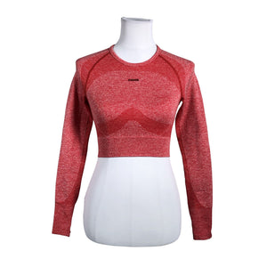 Unisex Gymshark - Sports shirt, long sleeve, size 34 - Red (1)