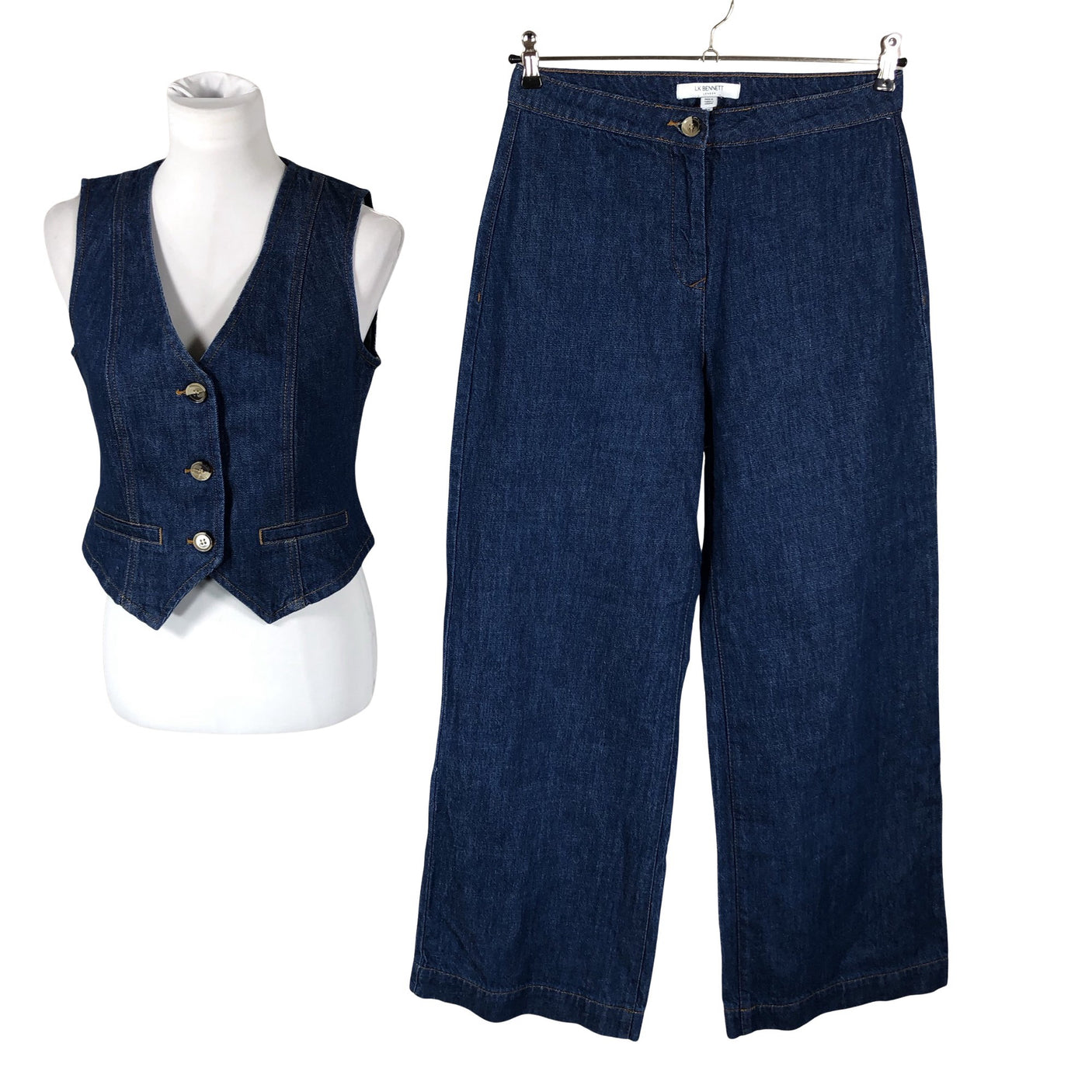 Unisex L.K.Bennett - Denim shirt, size 38 - Blue (1)