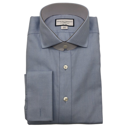 Unisex Charles Tyrwhitt - Collared shirt, size L - Light blue ()