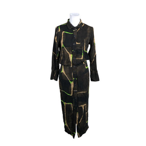 Unisex Massimo Dutti - Schiffon dress, size 38 - Brown (1)