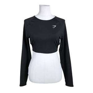 Unisex Gymshark - Sports shirt, long sleeve, size 36 - Black (1)