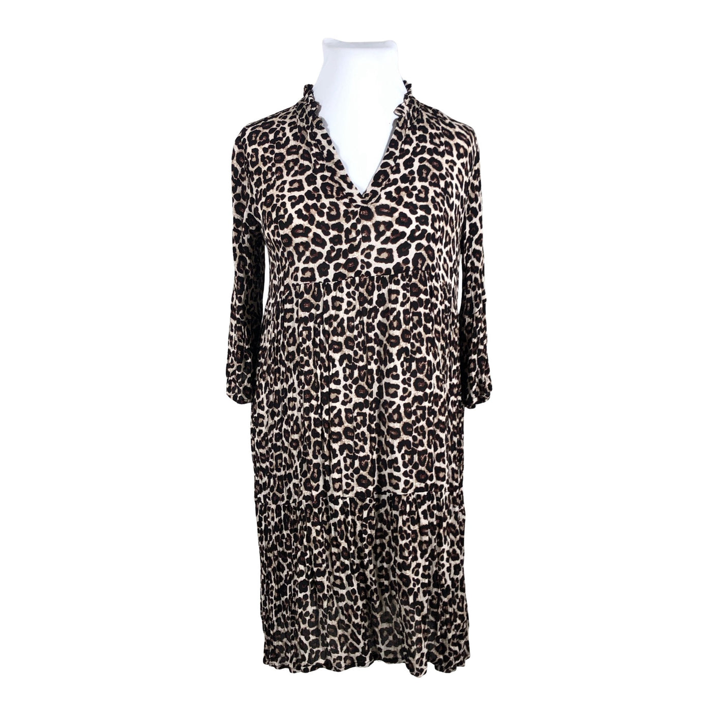 Unisex Kaffe - Schiffon dress, size 42 - Brown (1)