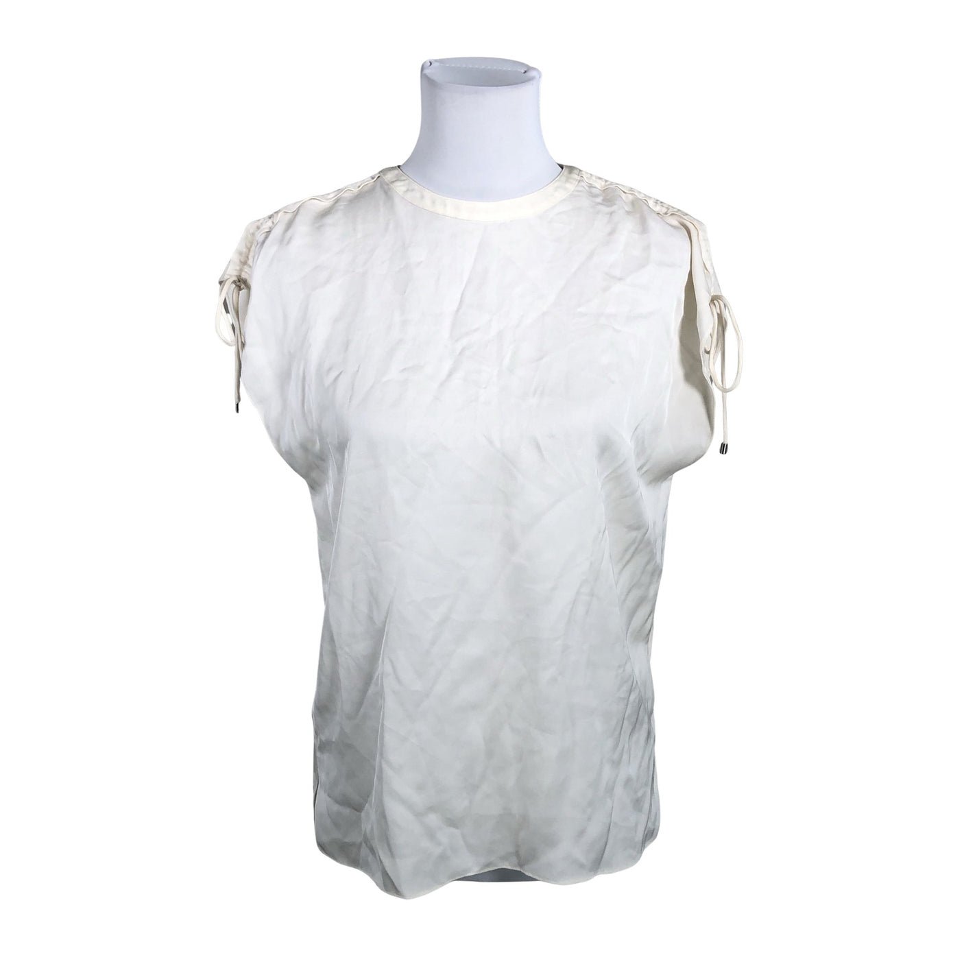 Unisex Theory - Short-sleeved blouse, size 38 - Natural white (1)